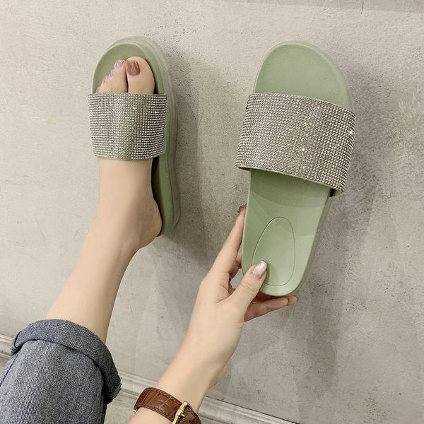 summer new slippers fashion bling candy color beach slippers diamond flat outdoor comfortable sandals platform, Black
summer new slippers fashion bling candy color beach slippers diamond flat outdoor comfortable sandals platform, Black