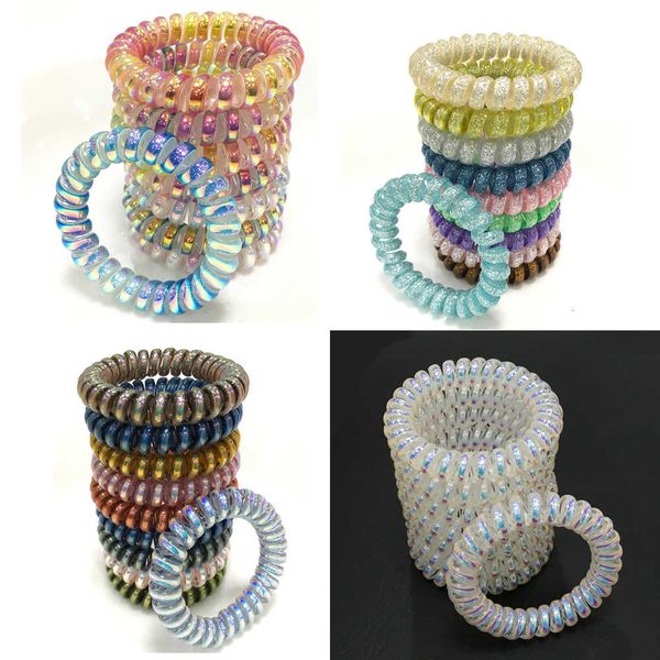 colorful elastic girls women rubber coil ties spiral shape hair ring bands ponytail holders accessories, Slivery;white
colorful elastic girls women rubber coil ties spiral shape hair ring bands ponytail holders accessories, Slivery;white