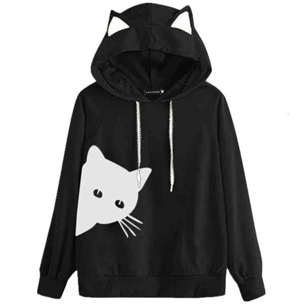 cute cat print sports women sweatshirts winter autumn long sleeve large size casual sweatshirts girls pullover hoodies, Black
cute cat print sports women sweatshirts winter autumn long sleeve large size casual sweatshirts girls pullover hoodies, Black