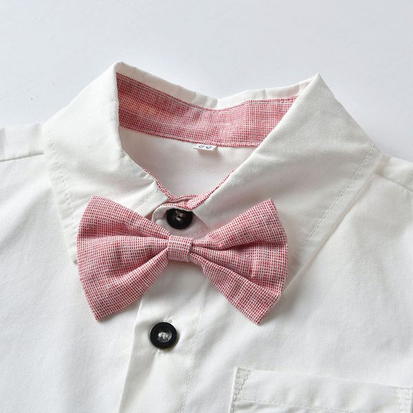 summer performance dress bow tie short sleeve shirt boys' strap shorts 2-piece set, Blue
summer performance dress bow tie short sleeve shirt boys' strap shorts 2-piece set, Blue