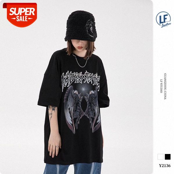 lawfoo national men's clothing peak showdown print loose short-sleeved t-shirt tee #li2u, White;black
lawfoo national men's clothing peak showdown print loose short-sleeved t-shirt tee #li2u, White;black