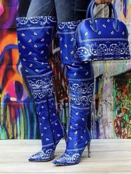 boots women bandana print thigh high causal graffiti over knee ladies pointed toe heel paisley long, Black
boots women bandana print thigh high causal graffiti over knee ladies pointed toe heel paisley long, Black