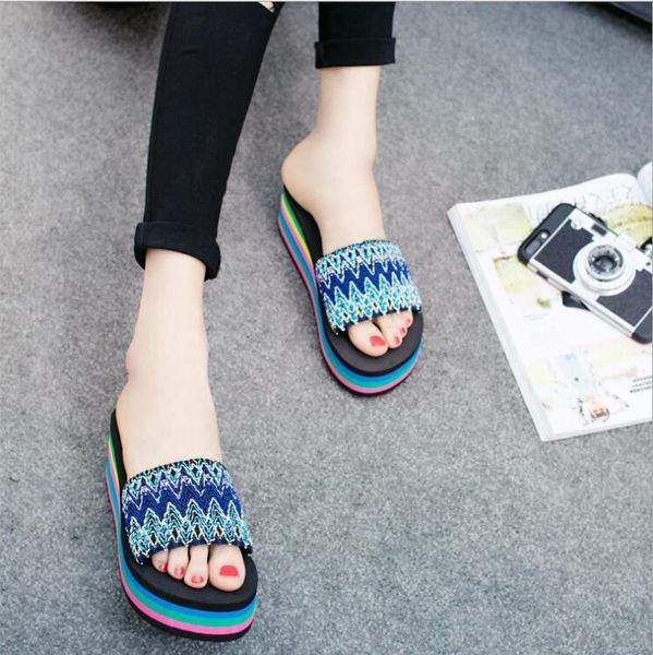 slippers girl simple design leather sandals comfort summer point toe office lady fashion bohemia wedge, Black
slippers girl simple design leather sandals comfort summer point toe office lady fashion bohemia wedge, Black
