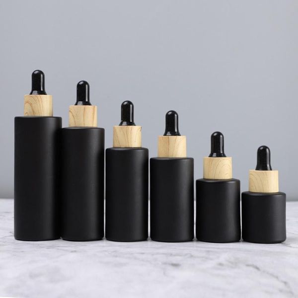 storage bottles & jars dropper bottle tubes frosted black glass refillable for essential pipette container
storage bottles & jars dropper bottle tubes frosted black glass refillable for essential pipette container