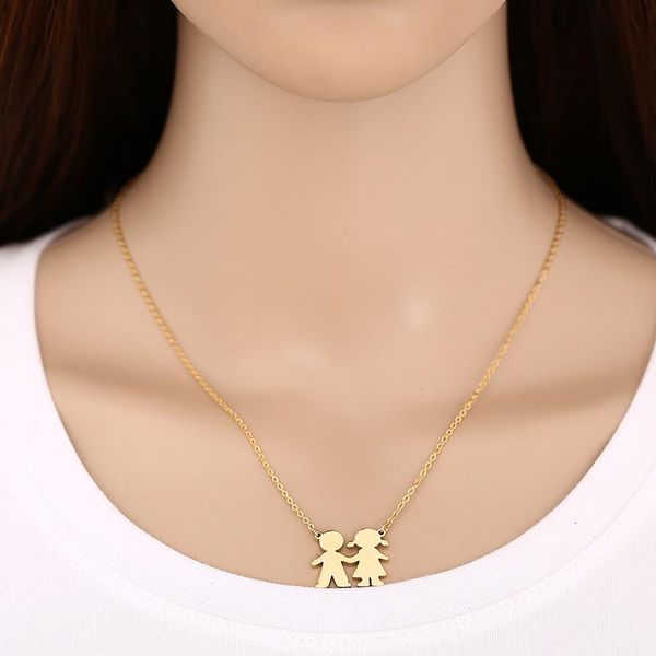 chains parent-child necklace fashion titanium steel ladies real gold plated boy and girl jewelry gift for mom, Silver
chains parent-child necklace fashion titanium steel ladies real gold plated boy and girl jewelry gift for mom, Silver