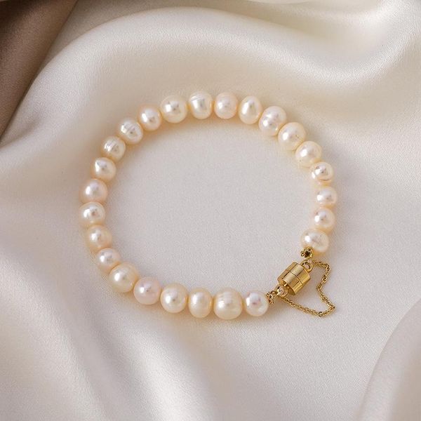 beaded, strands creative magnet buckle freshwater pearl strand bracelets for women girls elegant simple bracelet jewelry gifts, Black
beaded, strands creative magnet buckle freshwater pearl strand bracelets for women girls elegant simple bracelet jewelry gifts, Black