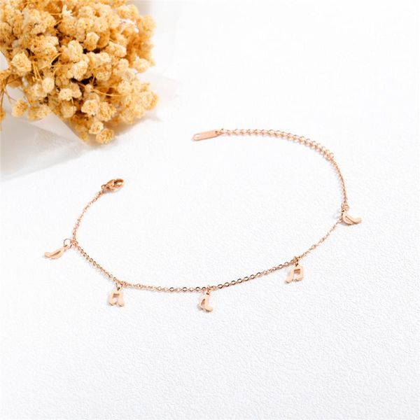 anklets sweet stainless steel rose gold color adjustable music note chain charm summer beach leg foot ankle jewelry bracelet for woman, Red;blue
anklets sweet stainless steel rose gold color adjustable music note chain charm summer beach leg foot ankle jewelry bracelet for woman, Red;blue