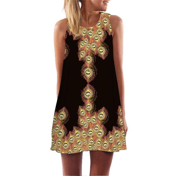 party dresses women loose chiffon dress fashion summer boho holiday vocation beach mini casual peacock feather print sexy, White;black
party dresses women loose chiffon dress fashion summer boho holiday vocation beach mini casual peacock feather print sexy, White;black