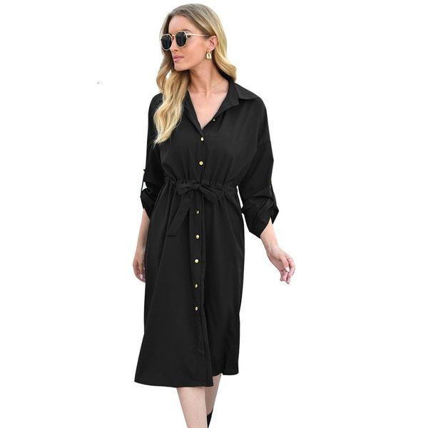 2021 new women casual autumn fashion turn-down collar long sleeve office ladies elegant party es plus size midi shirt eck6, Black;gray
2021 new women casual autumn fashion turn-down collar long sleeve office ladies elegant party es plus size midi shirt eck6, Black;gray