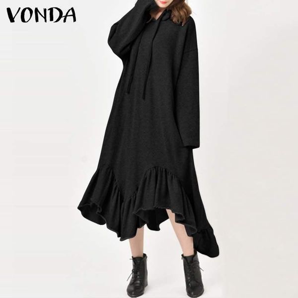 women sweatshirt dress casual long sleeve dress irregular hem hooded sundress vonda elegant robe solid asymmetric vestido s-5xl, Black;gray
women sweatshirt dress casual long sleeve dress irregular hem hooded sundress vonda elegant robe solid asymmetric vestido s-5xl, Black;gray