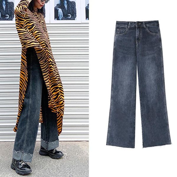 women's pants & capris xuxi trousers autumn 2021 streetwear straight loose high waist slim versatile size casual pantalon femme fz1744, Black;white
women's pants & capris xuxi trousers autumn 2021 streetwear straight loose high waist slim versatile size casual pantalon femme fz1744, Black;white