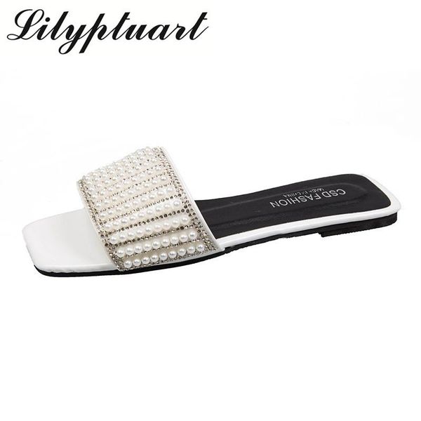 2021 women's summer new fashion slippers trend rhinestone comfortable non-slip flat-bottom word drag beach sandals women, Black
2021 women's summer new fashion slippers trend rhinestone comfortable non-slip flat-bottom word drag beach sandals women, Black