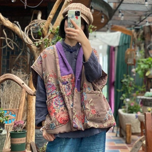 women's vests women winter patchwork printed cotton linen vest waistcoat outerwear ladies vintage female 2021 padded, Black;white
women's vests women winter patchwork printed cotton linen vest waistcoat outerwear ladies vintage female 2021 padded, Black;white