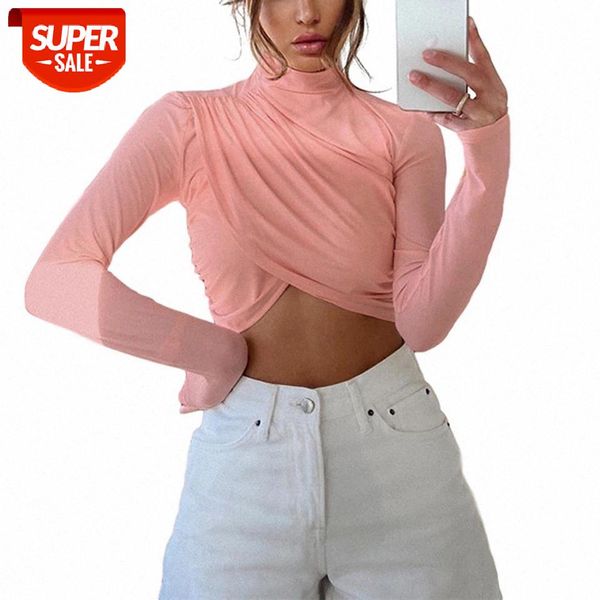Spring Women's Long Sleeve Cropped Tops Sexy Pink Turtleneck Criss Ladies Streetwear T-shirt Tops WDC6369 #Ho7G, White
Spring Women's Long Sleeve Cropped Tops Sexy Pink Turtleneck Criss Ladies Streetwear T-shirt Tops WDC6369 #Ho7G, White