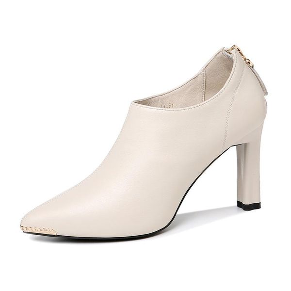 dress shoes pointed thick heel shoes, back zipper solid color women's waterproof platform, Black
dress shoes pointed thick heel shoes, back zipper solid color women's waterproof platform, Black