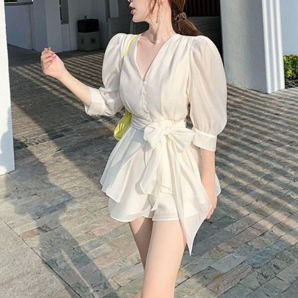 women's tracksuits 2021 summer office ladies suit long sleeve elegant light blouse women+casual shorts 2 piece set korea fashion bandag, Gray
women's tracksuits 2021 summer office ladies suit long sleeve elegant light blouse women+casual shorts 2 piece set korea fashion bandag, Gray