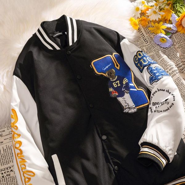men's hoodies & sweatshirts autumn and winter bomber jacket baseball uniform trendy brand couple shirt casual sportswear, Black
men's hoodies & sweatshirts autumn and winter bomber jacket baseball uniform trendy brand couple shirt casual sportswear, Black