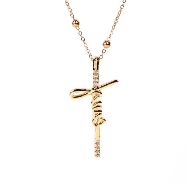pendant necklaces stainless steel cross necklace for women with rhinestone zircon jewelry mirror polished gold color, Silver
pendant necklaces stainless steel cross necklace for women with rhinestone zircon jewelry mirror polished gold color, Silver