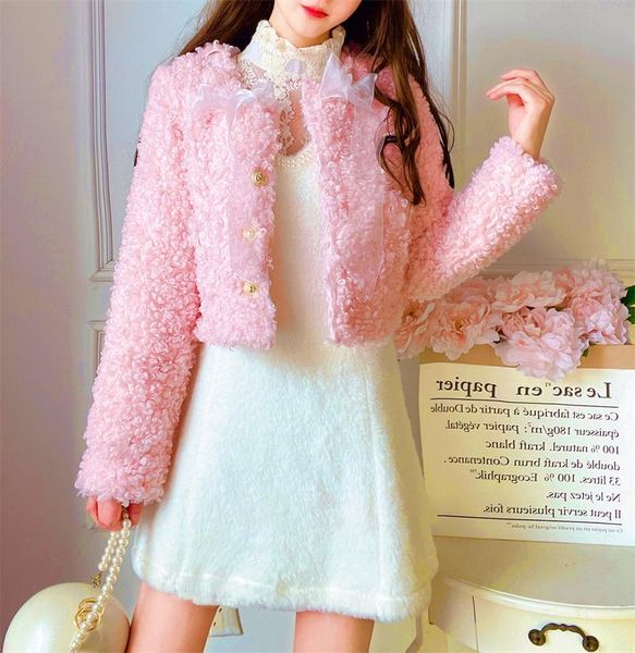 women's fur & faux coat women winter warm jackets woman fashion bow sweet cute crop jacket, Black
women's fur & faux coat women winter warm jackets woman fashion bow sweet cute crop jacket, Black