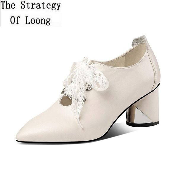 dress shoes spring autumn fashion bling women genuine leather pumps ladies pointed toe hollow lace-up thick high heels 200111, Black
dress shoes spring autumn fashion bling women genuine leather pumps ladies pointed toe hollow lace-up thick high heels 200111, Black