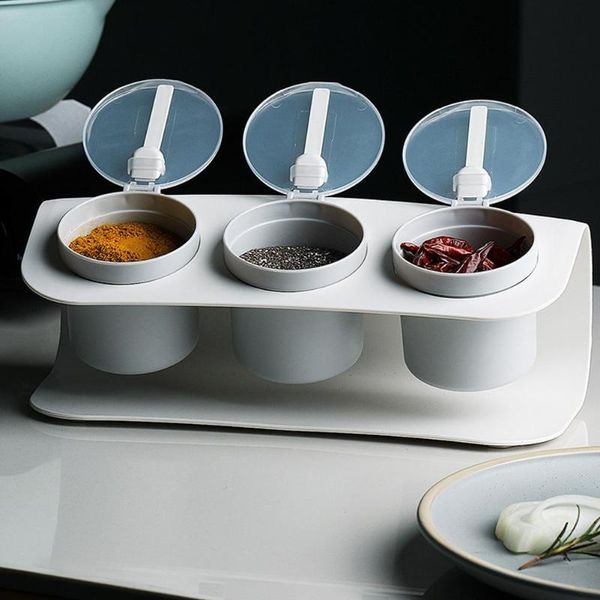 storage bottles & jars 3 in 1 spice box set salt pepper bottle with spoon cover seasoning jar condiment plastic container kitchen tool
storage bottles & jars 3 in 1 spice box set salt pepper bottle with spoon cover seasoning jar condiment plastic container kitchen tool