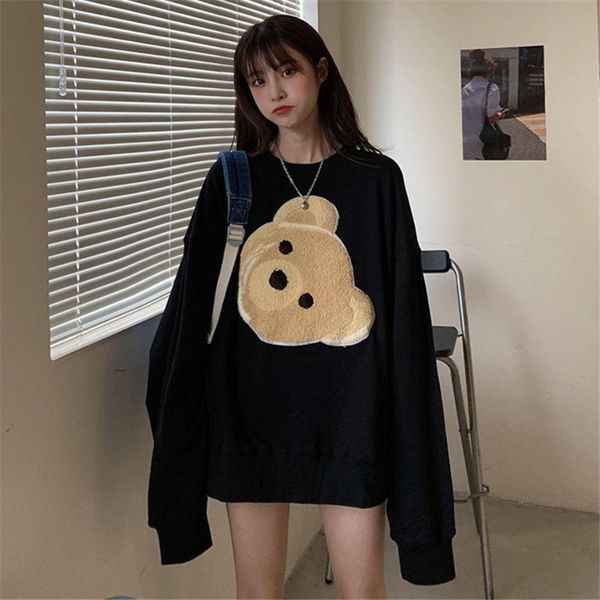 women's hoodies & sweatshirts sportswear autumn and winter cute bear loose korean top, Black
women's hoodies & sweatshirts sportswear autumn and winter cute bear loose korean top, Black