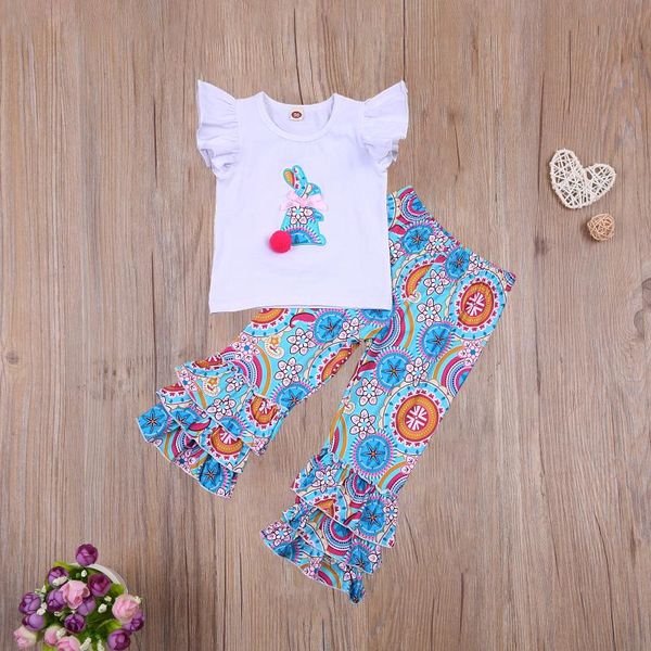 clothing sets girl's two piece set baby's sleeve shirt round neck pattern floral pants for children, White
clothing sets girl's two piece set baby's sleeve shirt round neck pattern floral pants for children, White