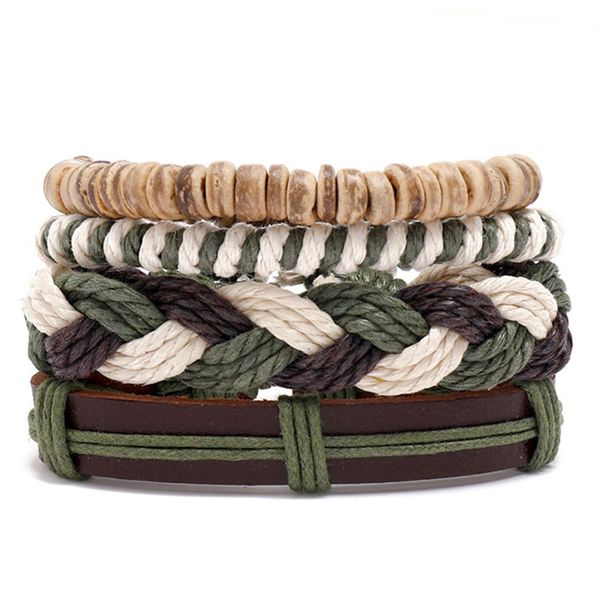 multilayer leather rope braided handmade charm bracelets jewerly punk bangle for women men party club decor, Golden;silver 
multilayer leather rope braided handmade charm bracelets jewerly punk bangle for women men party club decor, Golden;silver