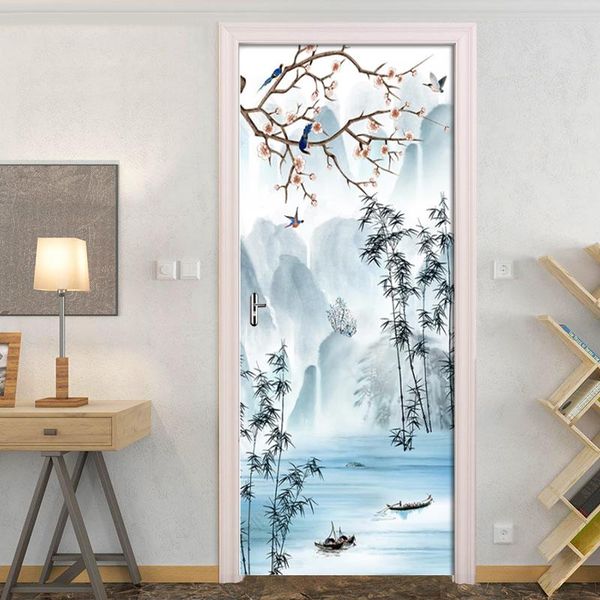 new wall decals door mural 3d ink and flower bird door sticker diy self-adhesive waterproof wallpaper poster for home decor
new wall decals door mural 3d ink and flower bird door sticker diy self-adhesive waterproof wallpaper poster for home decor