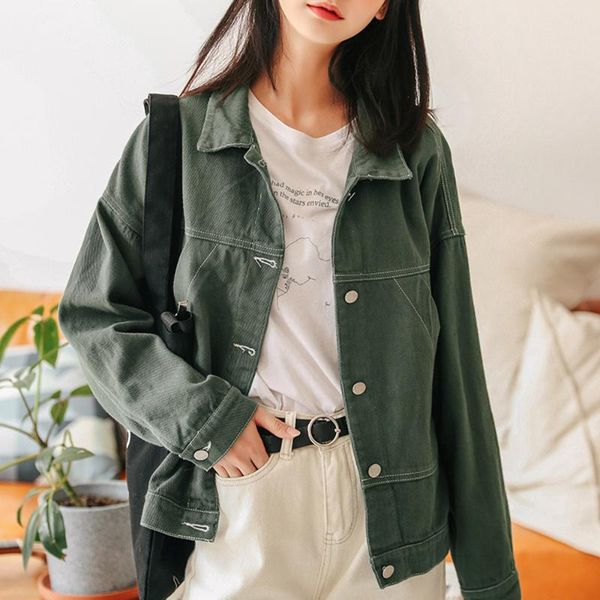 women's jackets female fashion loose single-breasted lapel solid coats streetwear women autumn winter denim jacket long sleeve slim out, Black;brown
women's jackets female fashion loose single-breasted lapel solid coats streetwear women autumn winter denim jacket long sleeve slim out, Black;brown