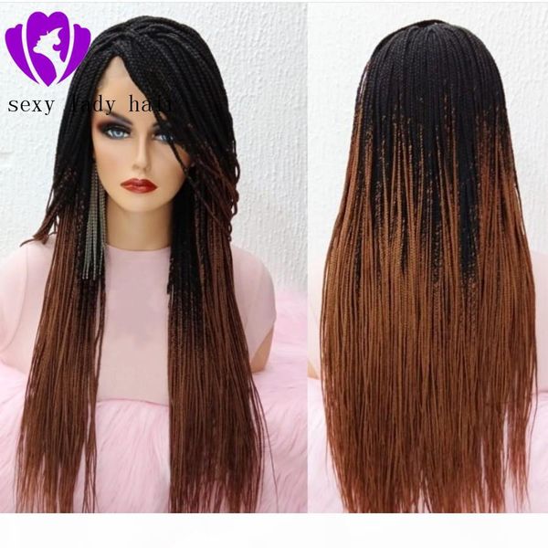 new braided hairstyle black brown ombre braiding lace front wig synthetic hair african american long micro braided wigs for women
new braided hairstyle black brown ombre braiding lace front wig synthetic hair african american long micro braided wigs for women