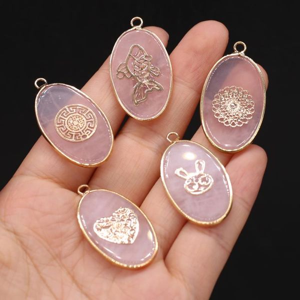 charms natural semi-precious stone pendant water egg-shaped gilded edge rose quartz for jewelry making necklaces gift, Bronze;silver
charms natural semi-precious stone pendant water egg-shaped gilded edge rose quartz for jewelry making necklaces gift, Bronze;silver