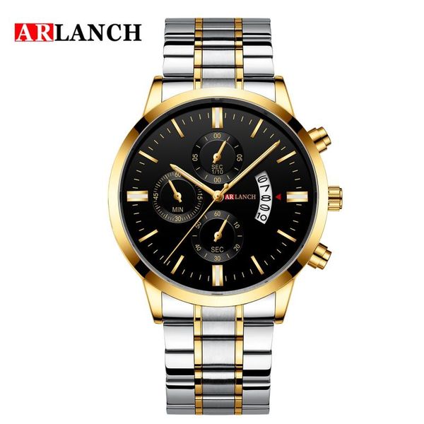 wristwatches arlanch men's stainless steel gold waterproof calendar quartz watch business casual student banquet luxury, Slivery;brown
wristwatches arlanch men's stainless steel gold waterproof calendar quartz watch business casual student banquet luxury, Slivery;brown