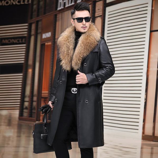 genuine leather jacket men cowhide coat long winter male raccoon dog fur collar cotton liner hommes veste pph1837 men's & faux, Black
genuine leather jacket men cowhide coat long winter male raccoon dog fur collar cotton liner hommes veste pph1837 men's & faux, Black