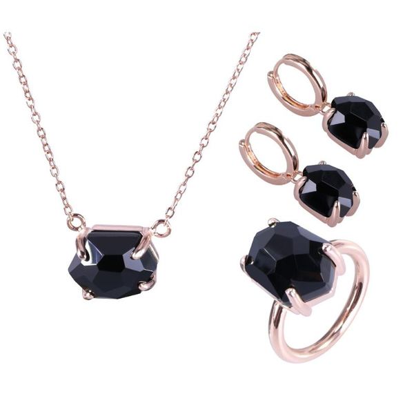 earrings & necklace kayfany 2021 irregular wedding necklace-earrings-ring black crystal rose gold plated jewelry set women girlfriends gift, Silver
earrings & necklace kayfany 2021 irregular wedding necklace-earrings-ring black crystal rose gold plated jewelry set women girlfriends gift, Silver