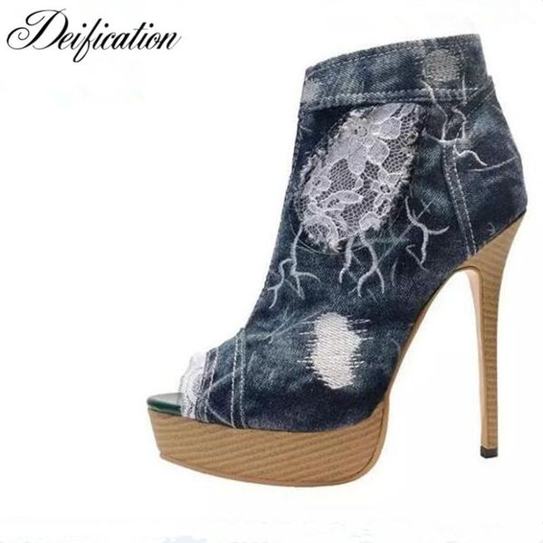dress shoes deification blue denim sandals peep toe side zipper pumps high platform party ladies escarpins femme 2021, Black
dress shoes deification blue denim sandals peep toe side zipper pumps high platform party ladies escarpins femme 2021, Black