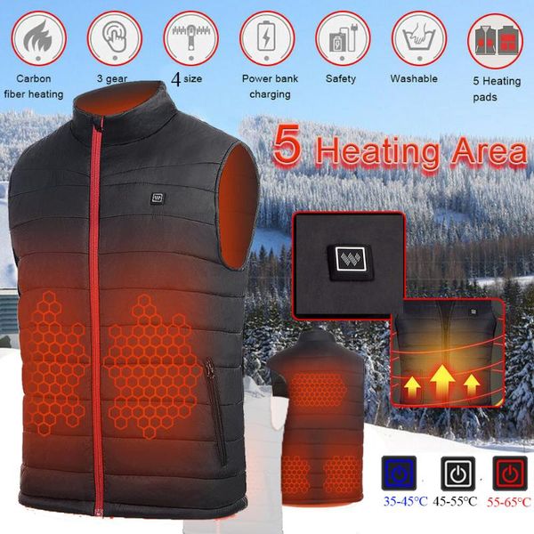 men's vests lightweight electric heating vest warmer sleeveless garment thermal clothing usb jacket man woman winter outdoor warm, Black;white
men's vests lightweight electric heating vest warmer sleeveless garment thermal clothing usb jacket man woman winter outdoor warm, Black;white