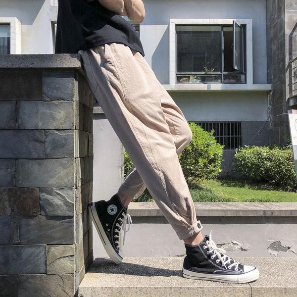 men's pants spring summer cotton linen casual loose trend japanese footwear tooling wide-leg nine-point harlan, Black
men's pants spring summer cotton linen casual loose trend japanese footwear tooling wide-leg nine-point harlan, Black