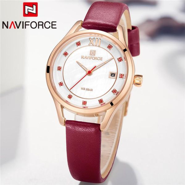 wristwatches naviforce women watch gold ladies wristwatch genuine leather bracelet waterproof fashion red female clock 5010, Slivery;brown
wristwatches naviforce women watch gold ladies wristwatch genuine leather bracelet waterproof fashion red female clock 5010, Slivery;brown