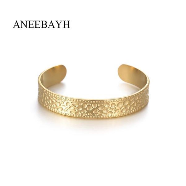 bangle vintage gold color wide open bangles for women statement stainless steel textured bracelets bohemian jewelry party gift, Black
bangle vintage gold color wide open bangles for women statement stainless steel textured bracelets bohemian jewelry party gift, Black