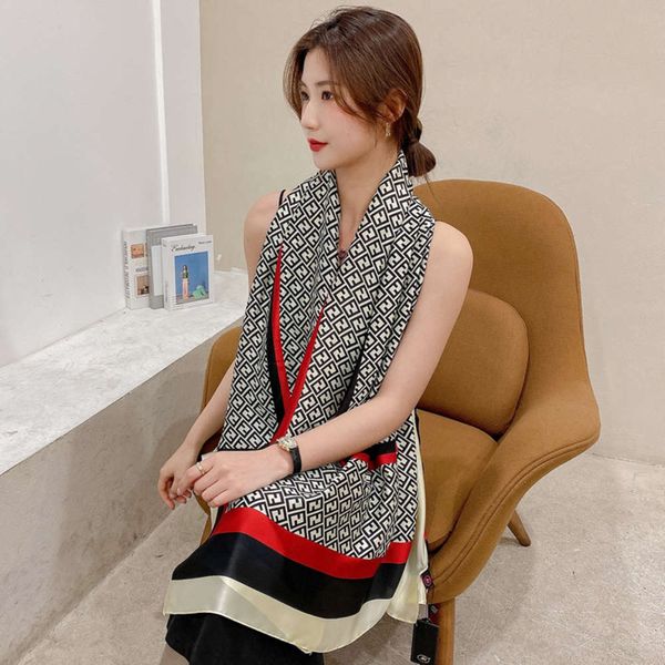 ruibei women's imitation spring and autumn thin shawl summer travel long fashion sunscreen silk scarf, Blue;black
ruibei women's imitation spring and autumn thin shawl summer travel long fashion sunscreen silk scarf, Blue;black