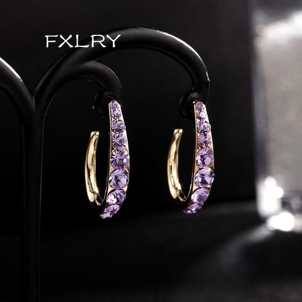 hoop & huggie fxlry half circle c-shaped earrings female copper inlaid crystal purple for women jewelry, Golden;silver
hoop & huggie fxlry half circle c-shaped earrings female copper inlaid crystal purple for women jewelry, Golden;silver