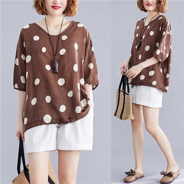 women's t-shirt women summer fashion round neck polka dot short sleeve v-neck cotton linen t-shirts office lady casual sweet tee xgub, White
women's t-shirt women summer fashion round neck polka dot short sleeve v-neck cotton linen t-shirts office lady casual sweet tee xgub, White