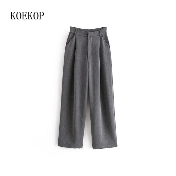 women's pants & capris koekop fashion women mid-waist straight leg with side pockets visble front darts casual chic lady cozy trousers, Black;white
women's pants & capris koekop fashion women mid-waist straight leg with side pockets visble front darts casual chic lady cozy trousers, Black;white