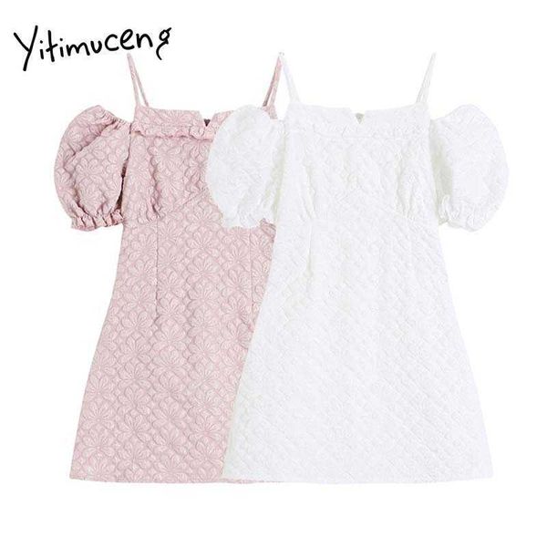 yitimuceng floral dresses women summer zipper mini high waist puff sleeve slash neck white pink dress korean fashion 210601, Black;gray
yitimuceng floral dresses women summer zipper mini high waist puff sleeve slash neck white pink dress korean fashion 210601, Black;gray
