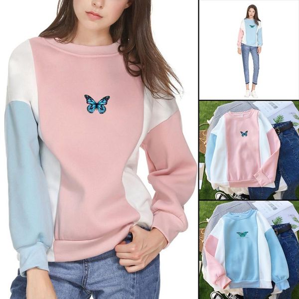 women's hoodies & sweatshirts hoodie butterfly printed sweatshirt long sleeved color matching loose round collar casual for autumn wi, Black
women's hoodies & sweatshirts hoodie butterfly printed sweatshirt long sleeved color matching loose round collar casual for autumn wi, Black
