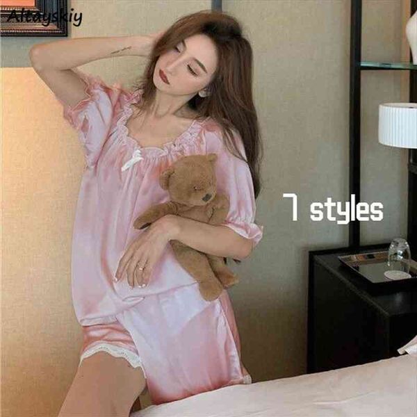 pajama sets women solid simple lace v-neck temperament summer loungewear ladies clothing stylish elegant nightwear ins, Black;red
pajama sets women solid simple lace v-neck temperament summer loungewear ladies clothing stylish elegant nightwear ins, Black;red