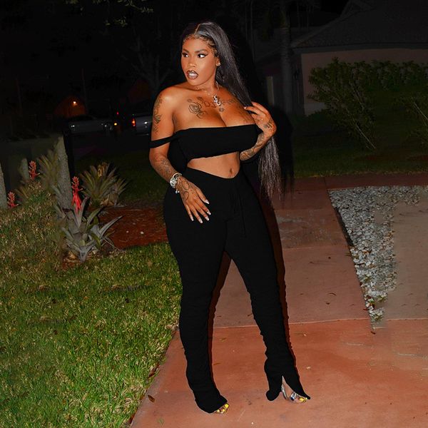 tank and stacked pants 2 piece set women casual sportswear sleeveless tracksuits fashion workout matching sets, Black;white
tank and stacked pants 2 piece set women casual sportswear sleeveless tracksuits fashion workout matching sets, Black;white