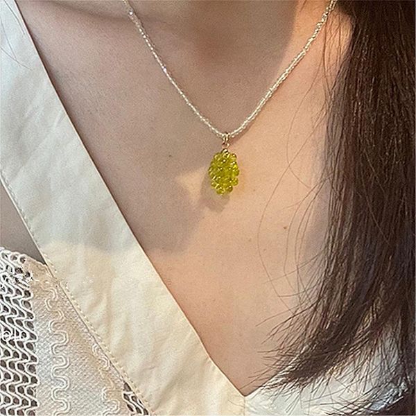 pendant necklaces crystal grape-shape necklace retro girl fruit charm short chain female sweet japanese clavicle, Silver
pendant necklaces crystal grape-shape necklace retro girl fruit charm short chain female sweet japanese clavicle, Silver