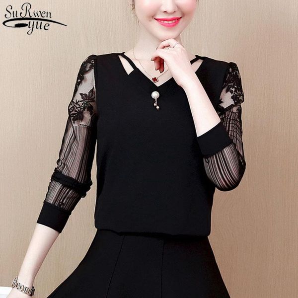 2021 v neck women lace shirts hollow out chiffon blouse long sleeve women and blouses plus size 3xl blusas mujer 2314, White
2021 v neck women lace shirts hollow out chiffon blouse long sleeve women and blouses plus size 3xl blusas mujer 2314, White
